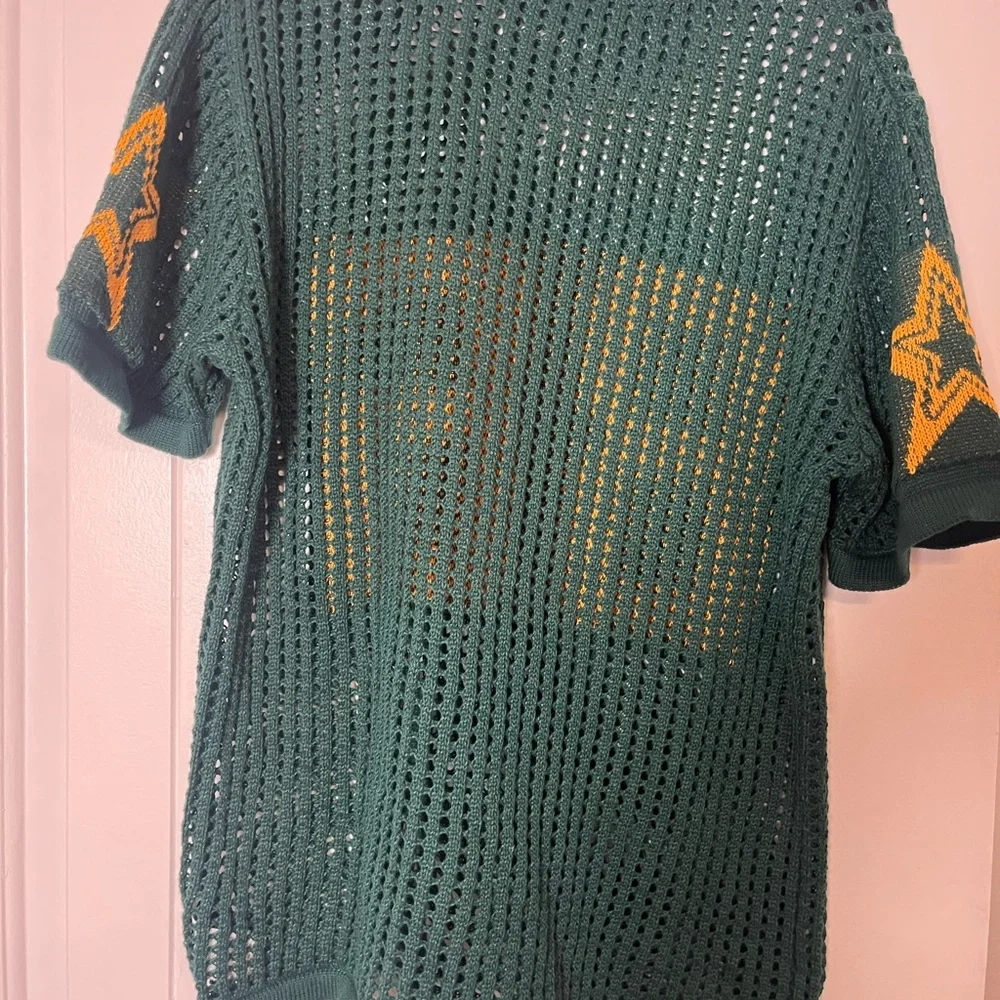 ROMWE Green Mesh Top - Picture 5 of 6